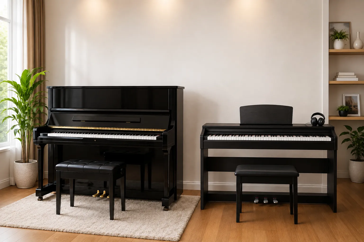 Nên mua đàn piano cơ hay đàn piano điện?
