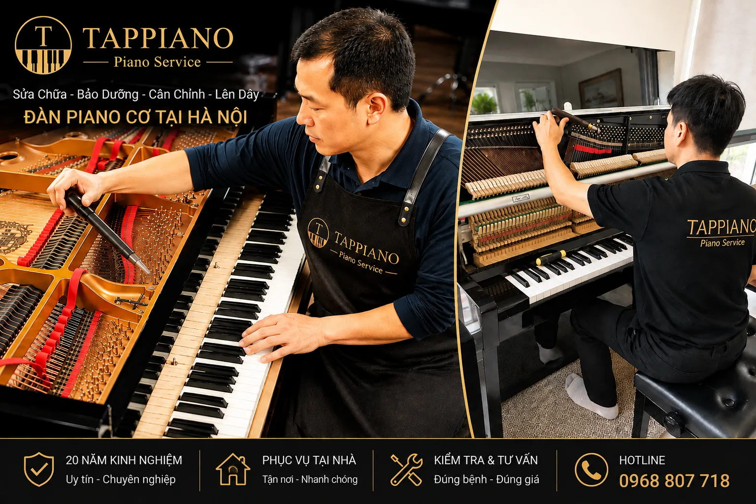 Sửa Chữa, Bảo Dưỡng, Cân Chỉnh Và Lên Dây Đàn Piano Cơ Tại Hà Nội