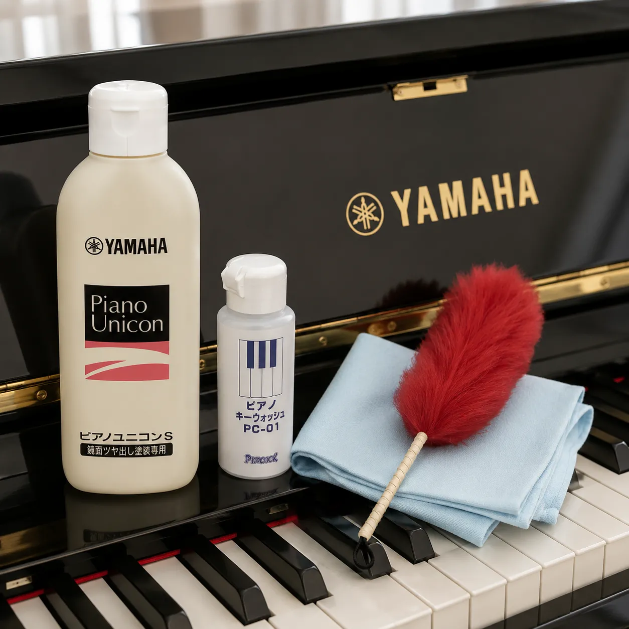 Bộ nước lau đàn piano và khăn